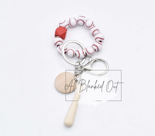 EXCLUSIVE MINI Child Baseball Bracelet with Wooden Bat and Disc